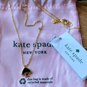 BRAND NEW - Kate Spade Everyday Spade Necklace - Black